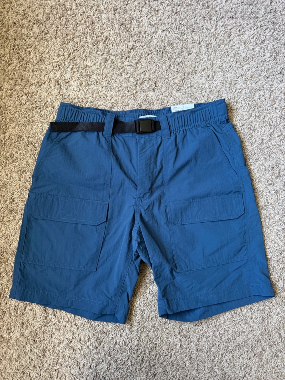 Sonoma Navy Blue Cargo Shorts with Built-In Web Belt